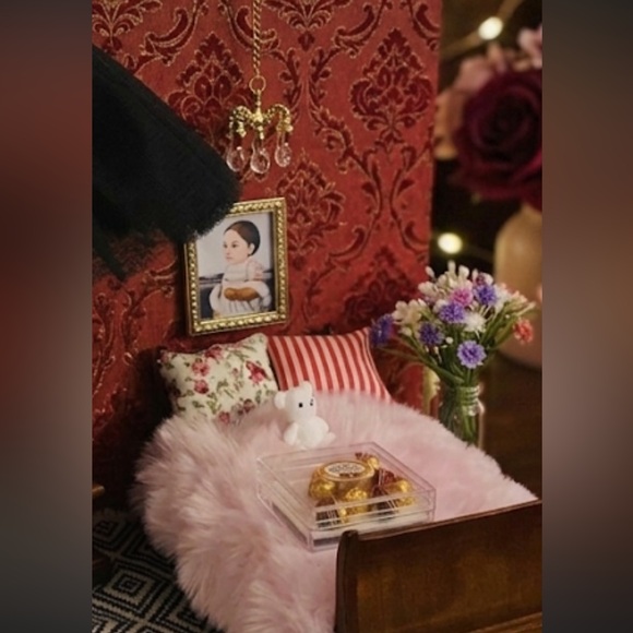 Other - Dollhouse Plush Pink Faux Fur Accent Pillow - Unbranded